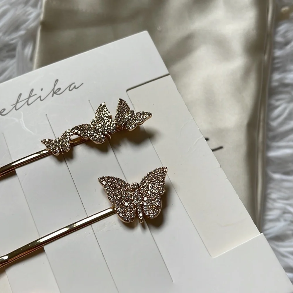 ETTIKA Sparkle Butterfly Hair Pin Set
